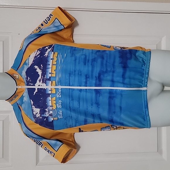 Pace Cycling Jersey Lake Tahoe Men's  Size Medium "Tour De Tahoe" - Picture 1 of 10